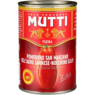 San Marzano Rajčata Mutti DOP pelati celá oloupaná italská pizza 400 g – Zboží Dáma