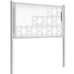 PROCITY Venkovní vitrína model 2000 27 x A4, elox, včetně sloupků | Zboží Auto