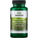 Swanson Rhodiola Ashwagandha a Ginseng Complex 60 kapslí – Hledejceny.cz