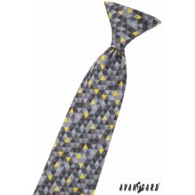 Avantgard Chlapecká kravata šedá/žlutá 548-2021