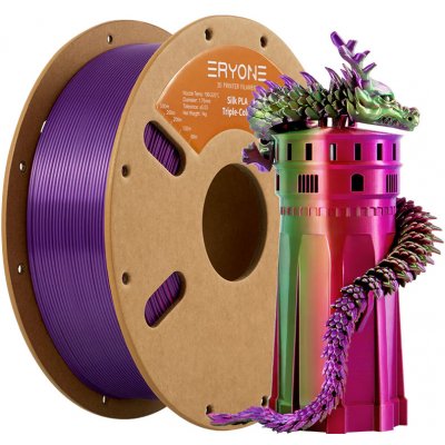 Eryone Triple-Color Silk PLA Red&Purple&Green 1,75mm 1 kg – Zboží Živě