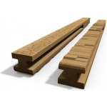 Betonový sloupek na plot 200 cm průběžný oboustranně vzorovaný - pískovec – Hledejceny.cz