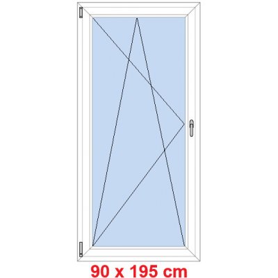 Soft Balkonové dveře otevíravé a sklopné Černá krupička/Černá krupička levé 90 x 195 cm – Hledejceny.cz