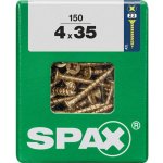 Spax Uni vrut zápust.hlava PZ/Z2 4CUT a plným závitem Yellox 4 x 35 mm 150 ks – Hledejceny.cz