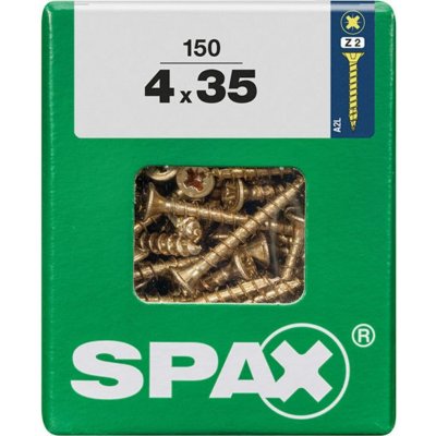 Spax Uni vrut zápust.hlava PZ/Z2 4CUT a plným závitem Yellox 4 x 35 mm 150 ks – Hledejceny.cz