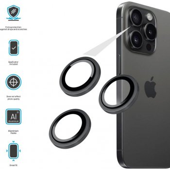 FIXED Camera Glass pro Apple iPhone 15 Pro/15 Pro Max šedé FIXGC2-1202-GR