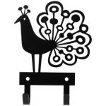 Bengt & Lotta Švédsko Kovový věšák Peacock black 14,5 x 11,5 cm – Hledejceny.cz
