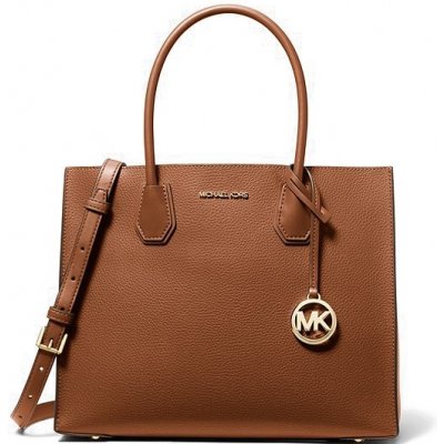 Michael Kors Mercer large kožená kabelka hnědá – Zboží Mobilmania