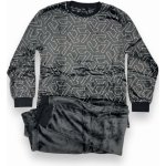 N-feel Karel pánské pyžamo dlouhé mikroplyšové šedé – Zbozi.Blesk.cz