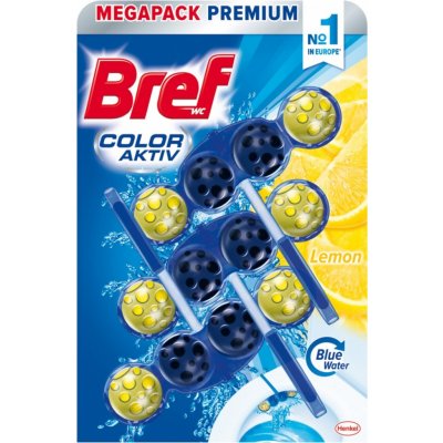 Bref Power Aktiv WC blok Color Lemon 3 x 50 g – Zbozi.Blesk.cz