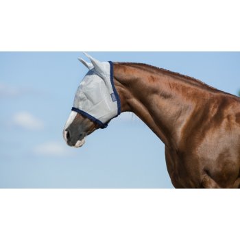 Horseware Maska proti hmyzu Amigo Fine Mesh Silver Navy