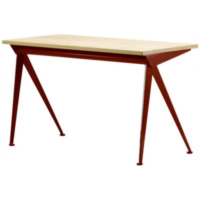 Vitra Stůl Compas Direction, solid natural oak top table/Japanese red base – Zboží Mobilmania