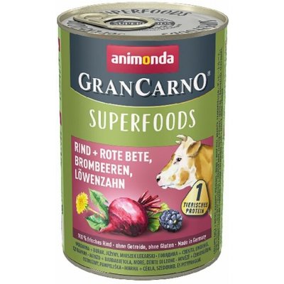 Animonda Gran Carno Superfoods Adult hovězí červená řepa ostružiny pampeliška 800 g – Zboží Mobilmania