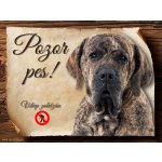 Sport hobby Cedulka Brazilská Fila Pozor pes zákaz 20 x 15 cm – Zboží Mobilmania