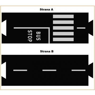 Toddleroad 2027 AUTOBUSOVÉ ZASTÁVKY flexibilní silnice 2 silikonové puzzle díly – Hledejceny.cz