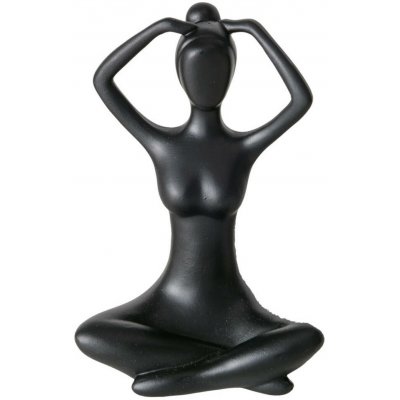 Boltze Home Dekorační figurka Jóga, žena, 10 cm černá – Hledejceny.cz