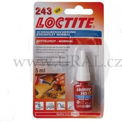 Loctite 243 zajišťovač závitů 5 ml – Zboží Mobilmania