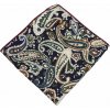 Kravata Modro hnědý kapesníček do saka Vintage Art