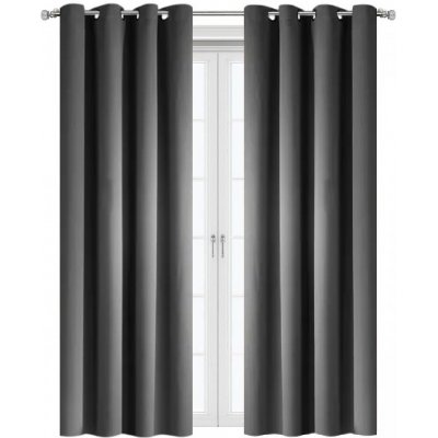 BytoTex Zatemňovací závěs s kroužky L769, 140 x 250 cm-šedá/grafit – Hledejceny.cz