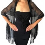 Classic Scarf šála třpytivá černá – Zboží Dáma