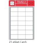 Image Label samolepicí etikety 70,0x42,3mm/100archů, Bílé, 21etiket/arch – Zboží Dáma