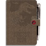 CurePink Poznámkový blok se svítící propiskou Jurassic Park Jurský park T Rex A5 14,8 x 21,0 cm CBA5003 – Hledejceny.cz