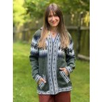 Unisex svetr Titicaca z vlny alpaky zelený – Zboží Dáma