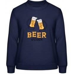 AWDis Sweat mikina Design Čas na Pivo Oxfordská modrá