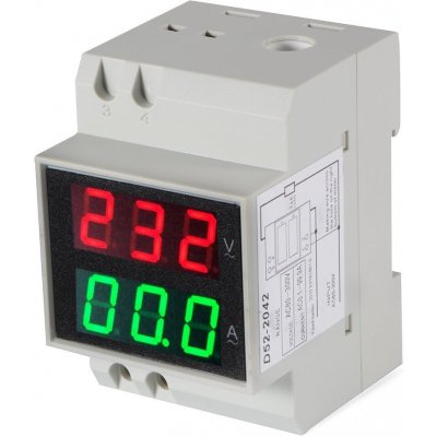 Neven D52-2042 AC 80-300V 100A LED digitální ampérmetr/voltmetr DIN – HobbyKompas.cz