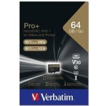 Verbatim microSDXC PRO+ 64 GB UHS-I U3 44034 – Hledejceny.cz