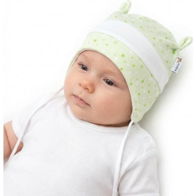 ESITO Kojenecká čepice s růžky hvězdička zelená – Zboží Mobilmania