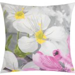 Bellatex bavlna Léto Růžová šedá Bílá 40 x 40 cm – Sleviste.cz