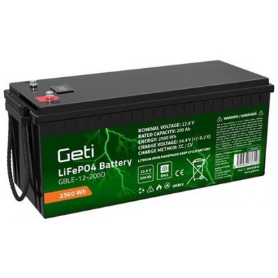GETI LiFePO4 12,8V 200Ah GBLE-12-200D displej – Zboží Živě