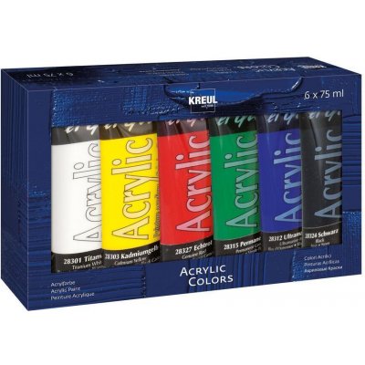 Kreul EL GRECO akrylové barvy sada 6 barev 75 ml – Zboží Mobilmania
