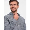Pánská Košile Ombre Clothing pánská košile s dlouhým rukávem Kasbiel šedá