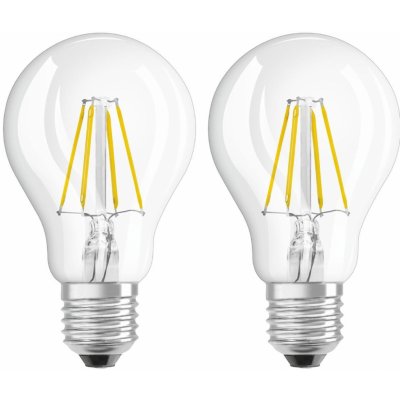 Osram 2Pak LED žárovka LED E27 A60 6,5W = 60W 806lm 2700K Teplá bílá 300° Filament STAR OSRSTALL0320 – Zbozi.Blesk.cz