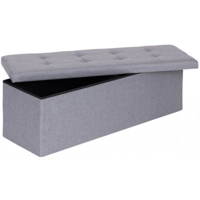 ModernHome TH-PO-6-4 Čalouněný taburet s úložným prostorem 111 x 38 cm, světle šedý – Hledejceny.cz