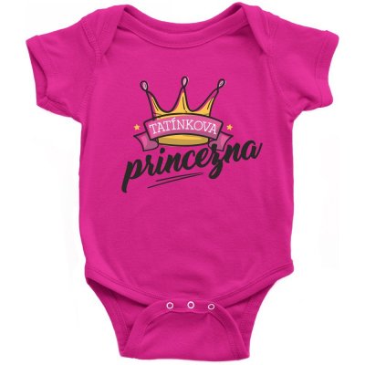 Dětské BODY TATÍNKOVA PRINCEZNA Černá Růžová bodýčko RŮŽOVÉ – Sleviste.cz
