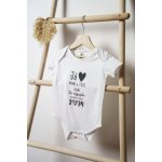 Černá na bílé bodyčko JÁ ❤ MÁMU A TÁTU dlouhý rukáv – Zboží Mobilmania