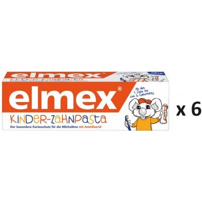 Elmex Dětská zubní pasta s aminfluoridem 2 - 6 let 6 x 50 ml – Sleviste.cz