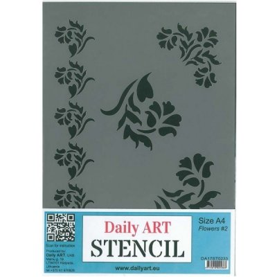 Daily Art Šablona plastová A4 Květiny 2 – Zboží Dáma