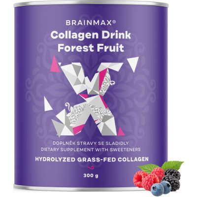 BrainMax Pure Collagen Drink kolagen nápoj lesní ovoce 300 g – Hledejceny.cz
