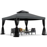 Garden Point zahradní pavilon s moskytiérou Valencia 4x4 m Antracitový – Hledejceny.cz