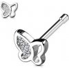 Piercing Šperky4U piercing do nosu motýlek N0049-ST