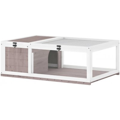 MM Handel Dřevěný želví domek PawHut 2 91 x 60,5 x 32 cm – Sleviste.cz