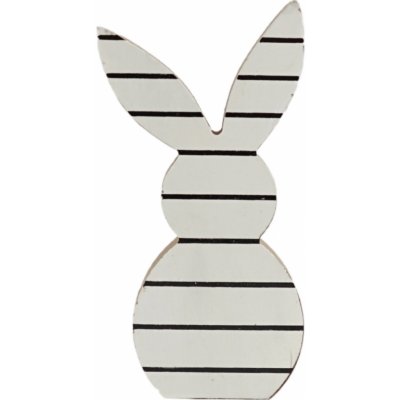 Textilomanie Velikonoční dřevěný králík WHITE BUNNY 14 cm bílý – Hledejceny.cz