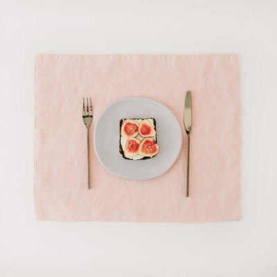 Linen Tales Růžové lněné prostírání 35x45cm – Zboží Mobilmania