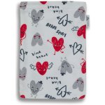 ESITO Bavlněná Jersey žínka Statečné srdce bílá 19 x 14 cm – Zbozi.Blesk.cz