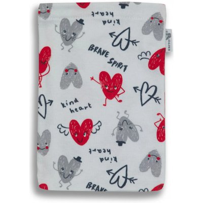 ESITO Bavlněná Jersey žínka Statečné srdce bílá 19 x 14 cm – Zbozi.Blesk.cz