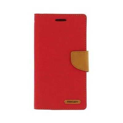 Pouzdro Goospery Mercury Canvas diářové LG H815 G4 červené